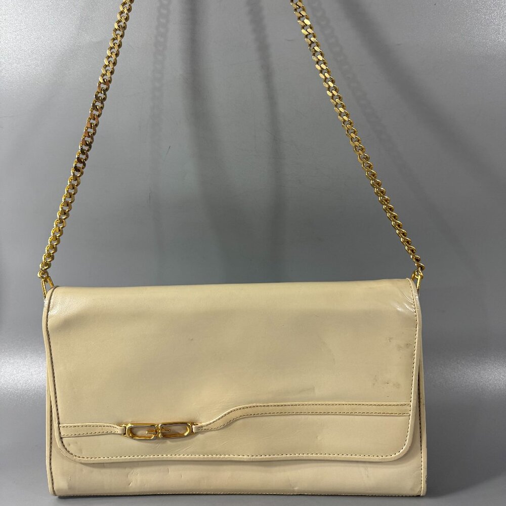 100% Authenitc Vintage Gucci 1960's Shiny Pearl Leather Clutch/Shoulder Bag